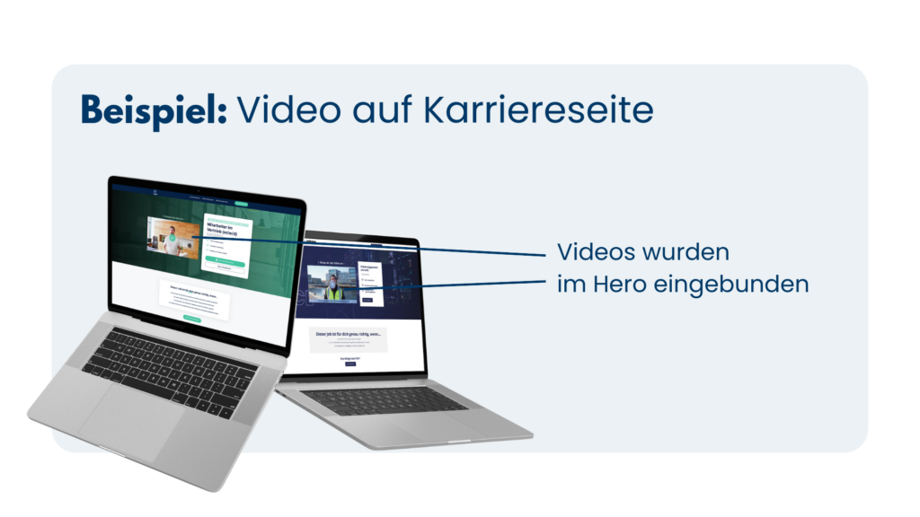 Video im Hero Recruitingvideo auf Karriereseite